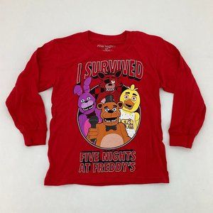 Five Nights at Freddy's | Boy's Long Sleeve Shirt | Red | Small